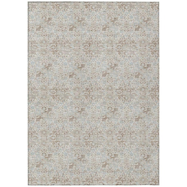 Chantille Machine Washable Indoor/Outdoor Abstract ACN2783 Ivory 8 ft. x 10 ft. Area Rug