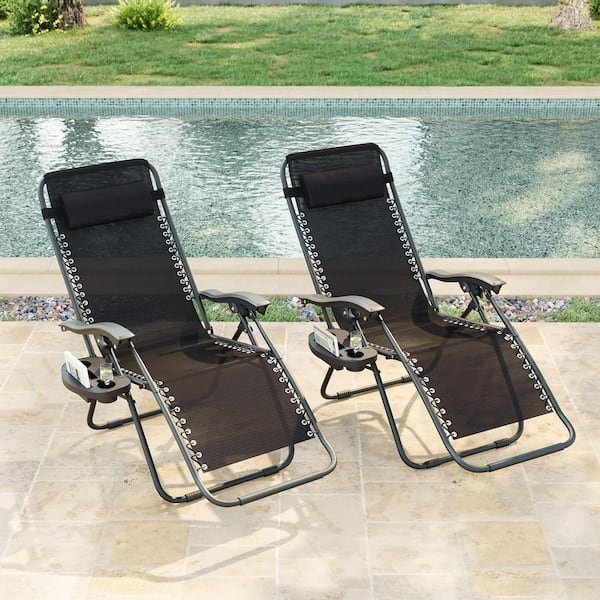 Sonkuki Folding Zero Gravity Metal Frame Recliner Outdoor