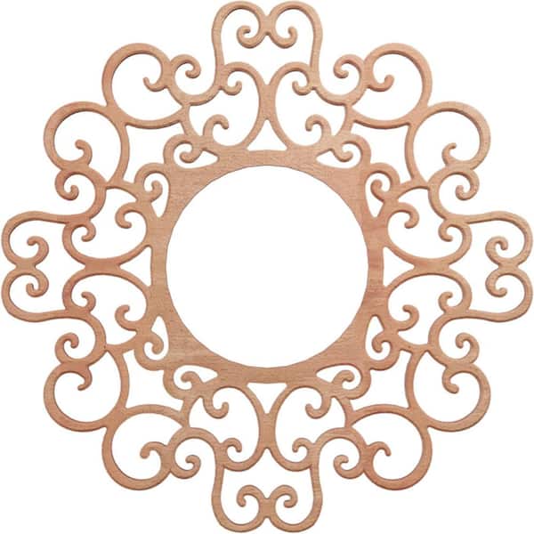 Ekena Millwork 0.375 in. x 6.125 in. x 16 in. Wood Medallion Moulding