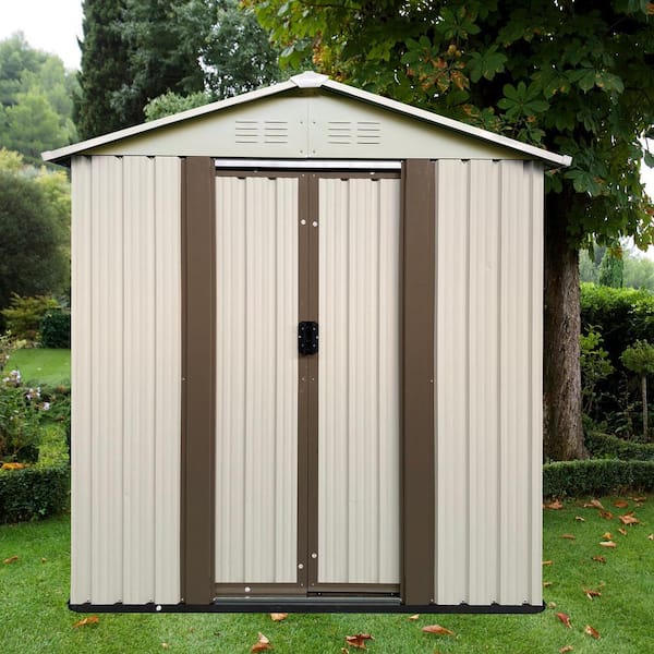 Huluwat 5 ft. W x 3 ft. D Outdoor Metal Storage Shed with Double