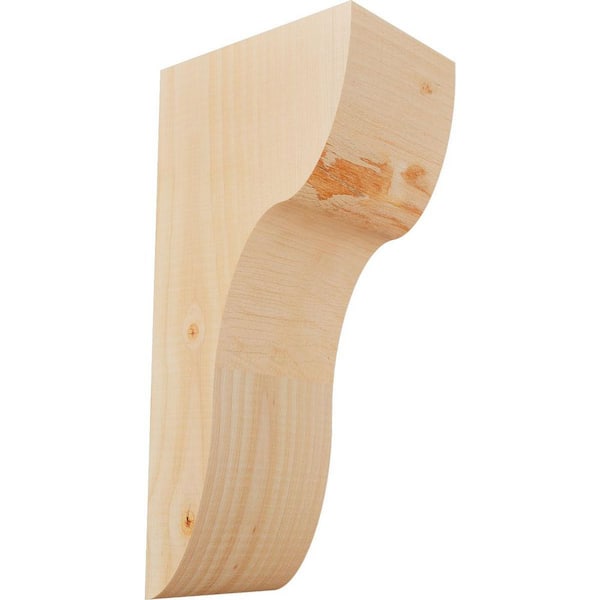 Ekena Millwork 5-1/2 in. x 8 in. x 16 in. Douglas Fir Carmel Smooth Corbel