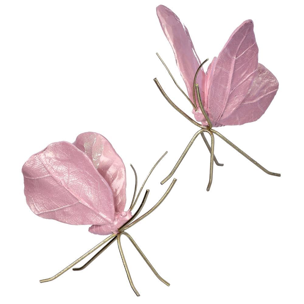 "5"" Resin and Metal Pearlized Butterfly Set of 2" price history on PriceWatchPro
