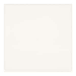 Restore Bright White 4-1/4 in. x 4-1/4 in. Glazed Ceramic Bullnose Trim Tile (0.12 sq. ft./ piece)