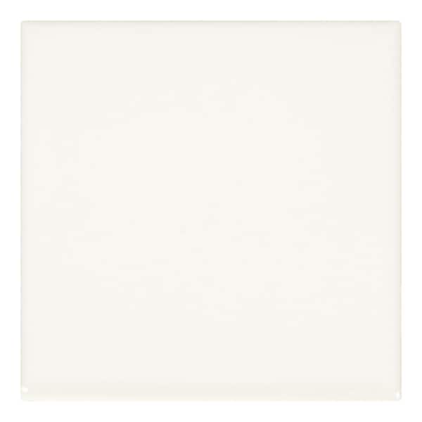 Daltile Restore Bright White 4-1/4 in. x 4-1/4 in. Glazed Ceramic Bullnose Trim Tile (0.12 sq. ft./ piece)