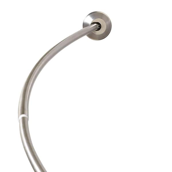 Dual Mount Curved Shower Rod, Round Shower Curtain Rod Home Depot