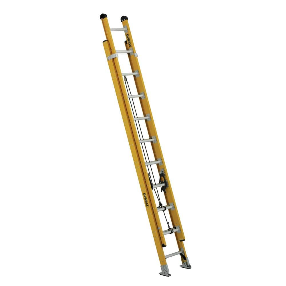 Dewalt 20 Ft Fiberglass Multi Section Extension Ladder Ansi Type Iaa 375 Lbs Load Capacity