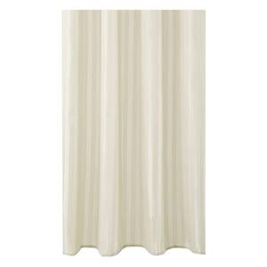 Stripes Vertical 79 in. Polyester Fabric Shower Curtain Beige