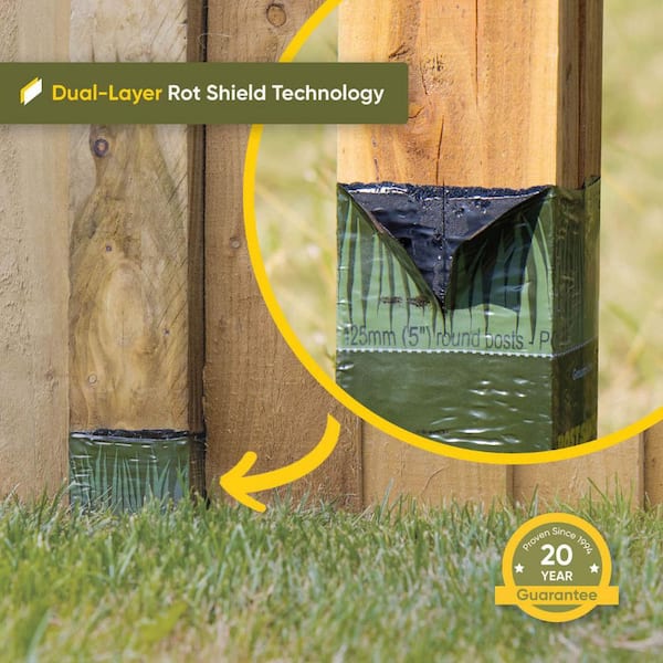 3.5 in. x 3.5 in. (4x4) or 4.7 in. Dia Rot Protection Sleeve (10-Pack)