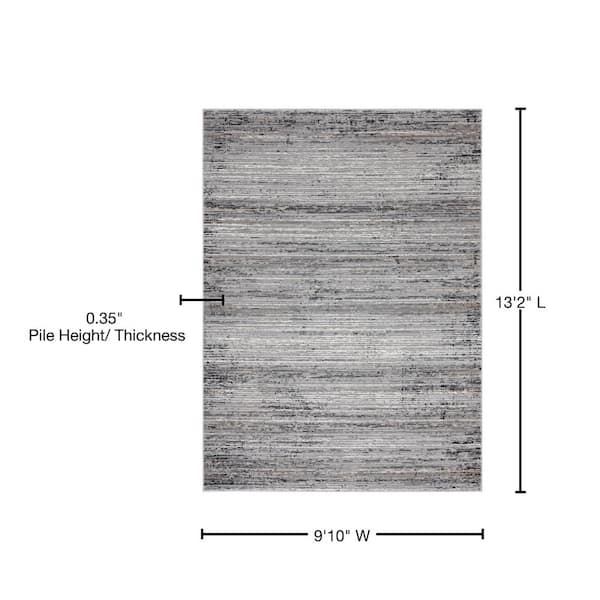 Austin Westway Grey 9 ft. 10 in. x 13 ft. 2 in. Oversize Area Rug