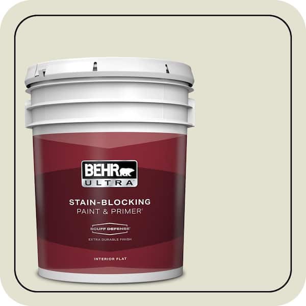 BEHR ULTRA 5 gal. #400E-2 Turtle Dove Extra Durable Flat Interior Paint & Primer