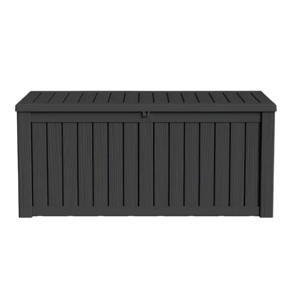 120 Gal. Black Outdoor Durable Storage Deck Box