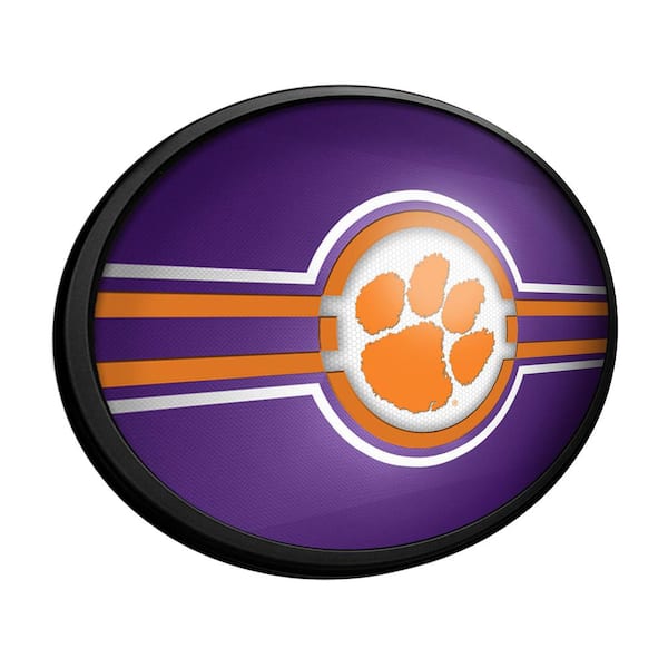 The Fan-Brand Clemson Tigers: Oval Slimline Lighted Wall Sign 18