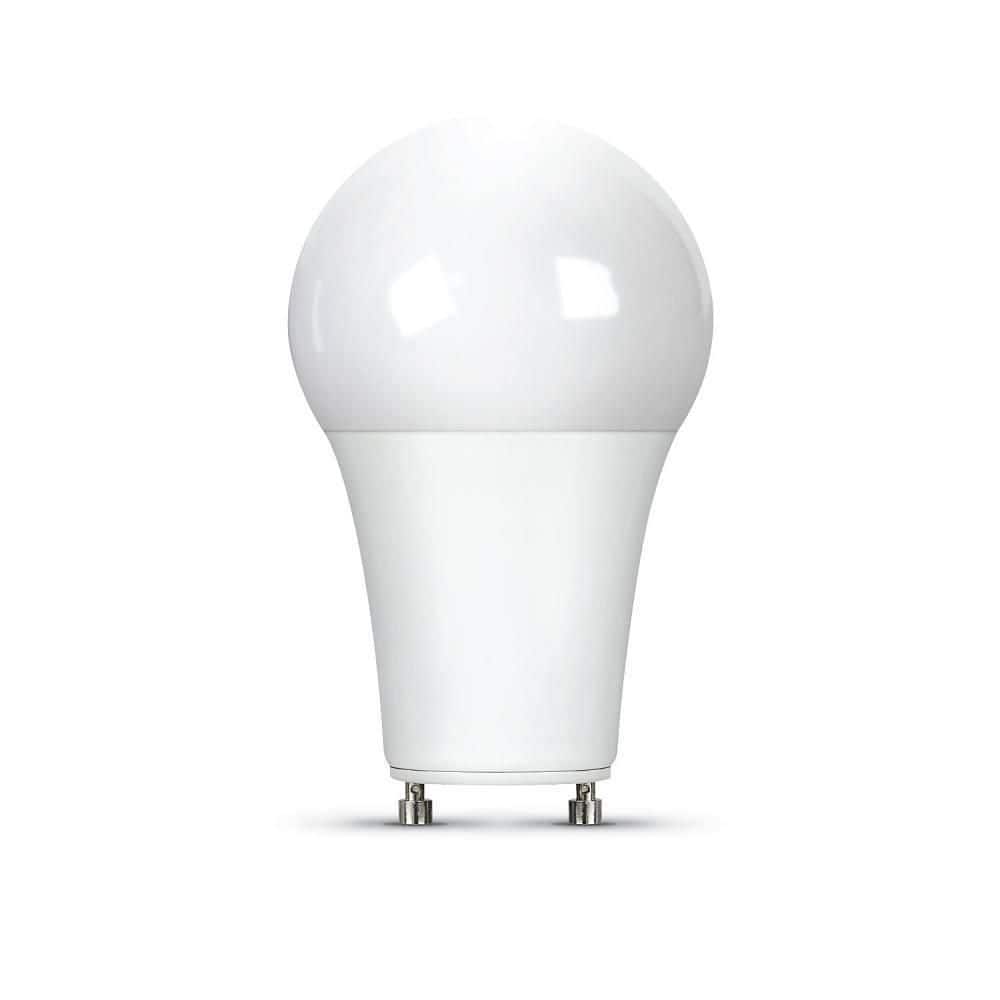 A19 8.8w 6500k GU24 Base White Frost LED Bulb (4-Pack)