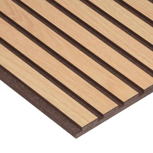 1/2 in. x 8-1/2 in. x 98 in. Oak Carvalo Decorative Wall Panel Wide Flute (4-Pack)