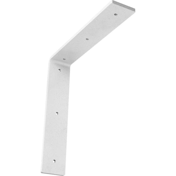 Ekena Millwork 10 in. x 2 in. x 10 in. Steel Hammered White Hamilton Bracket