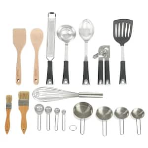 18 Piece Stainless Steel and Wood Assorted Gadget Set