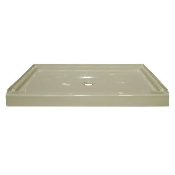 Lyons Industries Elite 60 in. x 34 in. Single Threshold Shower Base with Center Drain in Biscuit