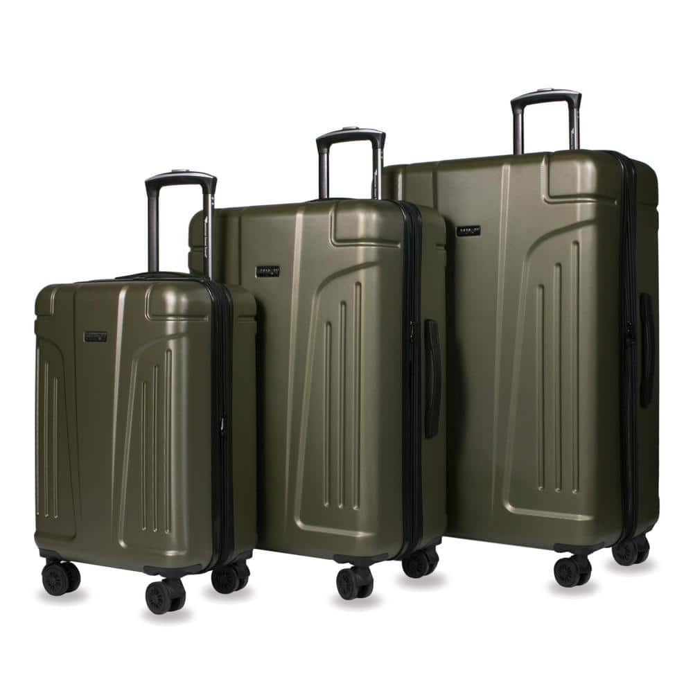 American Green Travel Vortex 3-Piece Olive XL Expandable Spinner ...