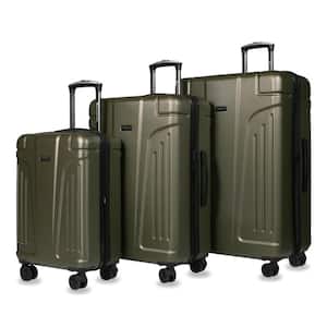 Vortex 3-Piece Olive XL Expandable Spinner Hardcase Luggage Set