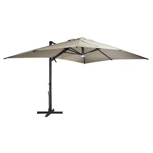 10x13 ft. 360° Rotation Cantilever Patio Umbrella with BaseandBT in Taupe