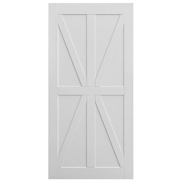 WEGATE 36 in. x 84 in. White Primed Star Style Solid Core Wood Interior Slab Door, MDF, Barn Door Slab