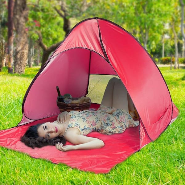 ITOPFOX 5.41 ft. x 4.92 ft. Pop Up Beach Tent Sun Shade