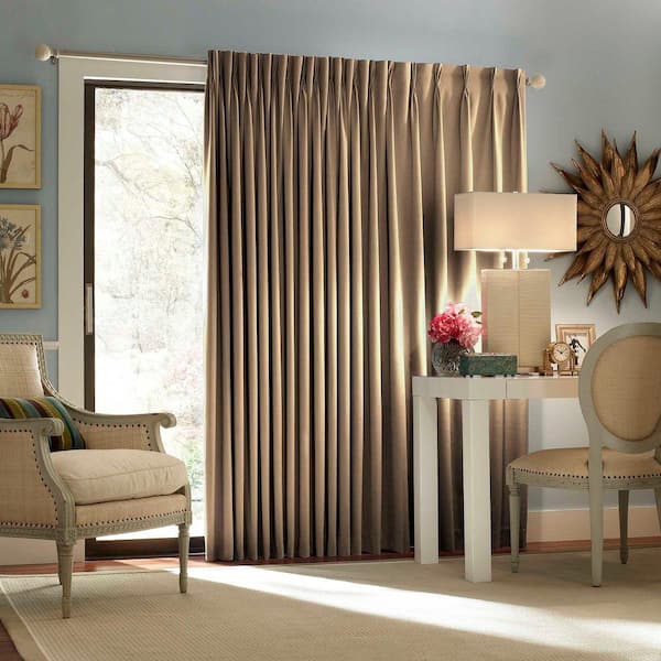 Eclipse Wheat Woven Thermal Blackout Curtain - 100 in. W x 84 in. L