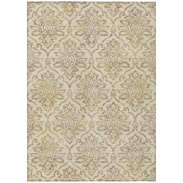 Chantille Machine Washable Indoor/Outdoor Abstract ACN3150 Wheat 5 ft. x 7 ft. 6 in. Area Rug