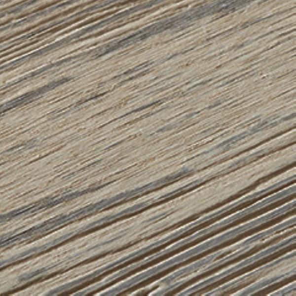 FORTRESS Apex 5.5 in. x 6 in. Grooved Arctic Birch Grey PVC Deck Board Sample