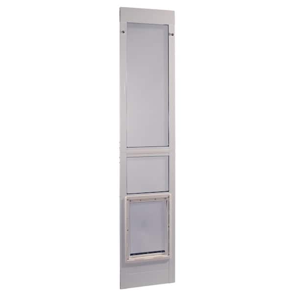 Ideal Pet 10 5 In X 15 Large White Aluminum Modular Patio Door Insert For 93 75 To 96 Tall Glass Sliding Mod96patxlw The Home Depot Ideal Pet 10 5 In X 15 Large White, Sliding Glass Door Pet Door Insert Home Depot