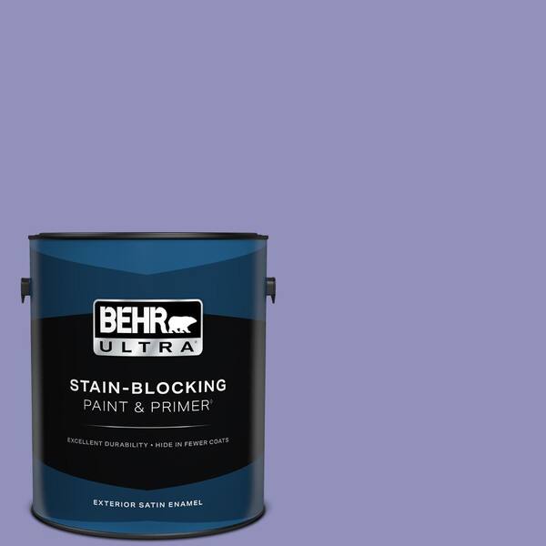 BEHR ULTRA 1 gal. #PPU16-05 Lily of the Nile Satin Enamel Exterior Paint & Primer