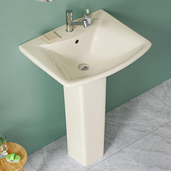 Hanikes 26 in. W x 20 in. D Vitreous China Rectangular Pedestal