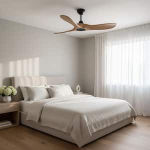 Maverick Smart 44 in., Indoor/Outdoor Midnight Black Modern Downrod Mount Ceiling Fan with Remote Included