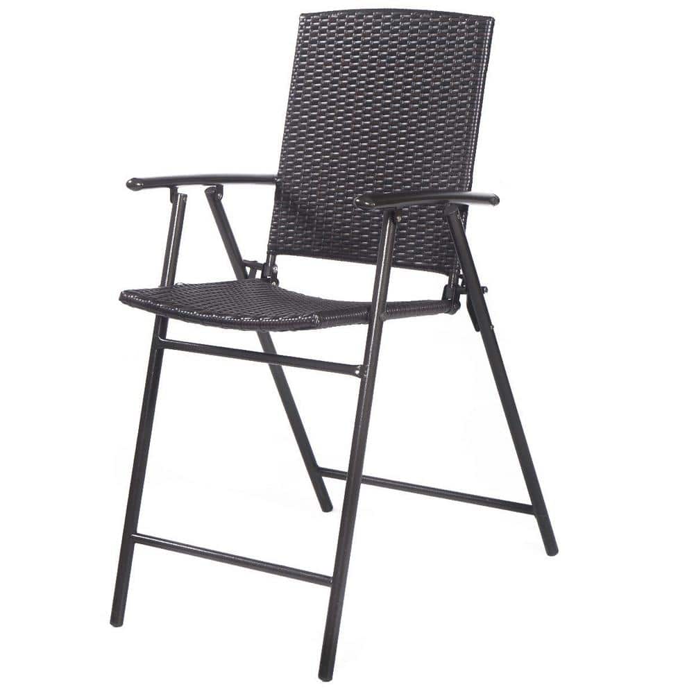Folding Rattan Outdoor Dining Chair Set of 4 price history on PriceWatchPro