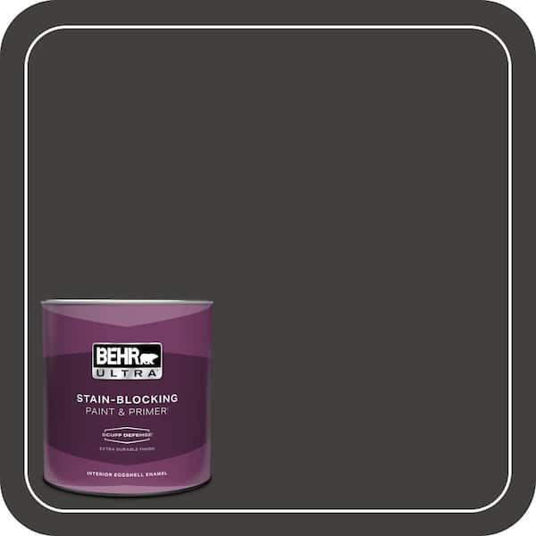 BEHR ULTRA 1 qt. #N510-7 Blackout Extra Durable Eggshell Enamel Interior Paint & Primer