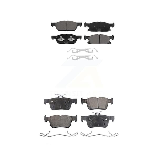 TEC Front Rear Ceramic Brake Pads Kit For Ford Edge Lincoln Nautilus KTC-100670