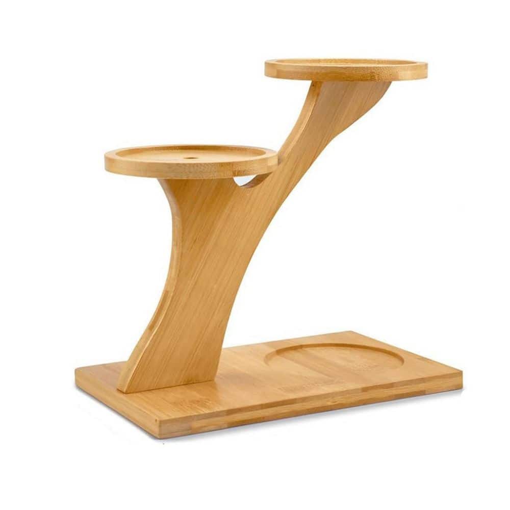 3-Tier Natural Wood Plant Stand (7 in. H W x 6.7 in. H H