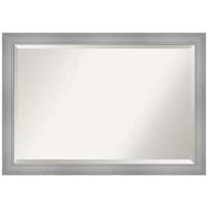 Flair Polished Nickel 40 in. H x 28 in. W Framed Wall Mirror