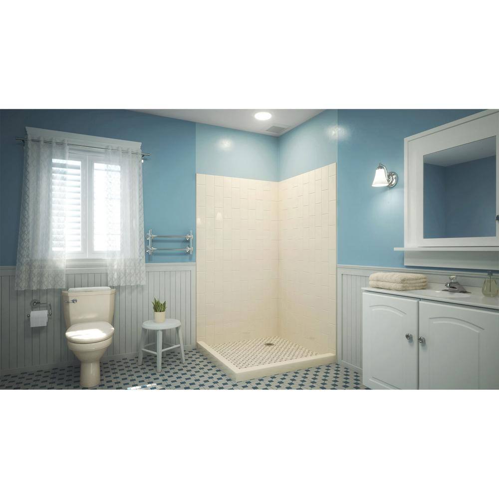 DreamLine Modern Biscuit Acrylic 41'' Corner Shower Backwall Kit