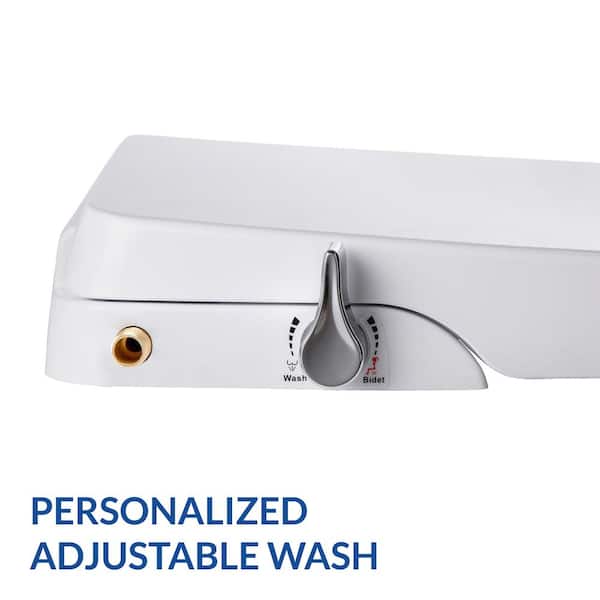 ZMJH S001-B1 Bidet Toilet Seat Non-Electric, Fits Elongated Toilets Dual 1032927