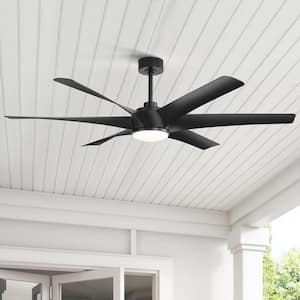 Hector II 65 in. Integrated LED Indoor Black Ceiling Fan with Light and Remote Control Included