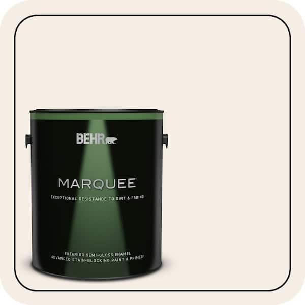 BEHR MARQUEE 1 gal. #PPH-18 Marshmallow Semi-Gloss Enamel Exterior Paint & Primer