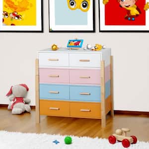 35.43 in. Modern Colorful Free Combination Accent Cabinet with 8-Drawers Sideboard Buffet Cabinet Storage Cabinet