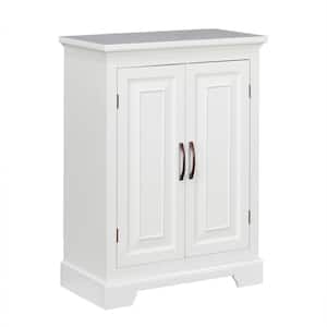 St. James 24 in. W x 12.5 in. D x 32 in. H White Wooden Linen Cabinet with 3 Shelves