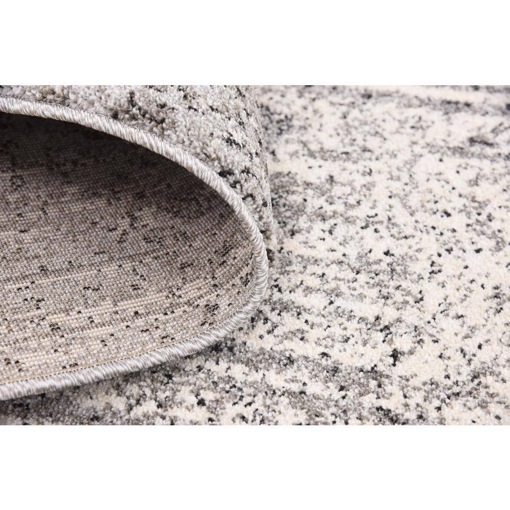Gray Tufted Reversible Rectangular Washable Area Rug 8' x 11'