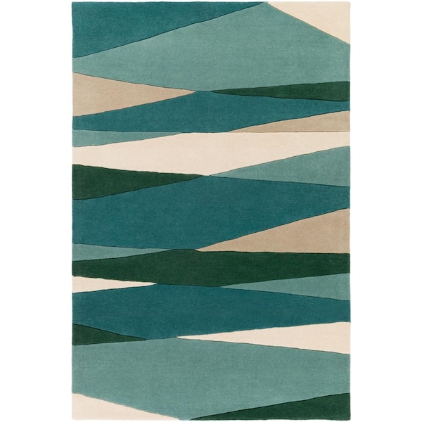Livabliss Iltheos Teal 8 ft. x 11 ft. Indoor Area Rug