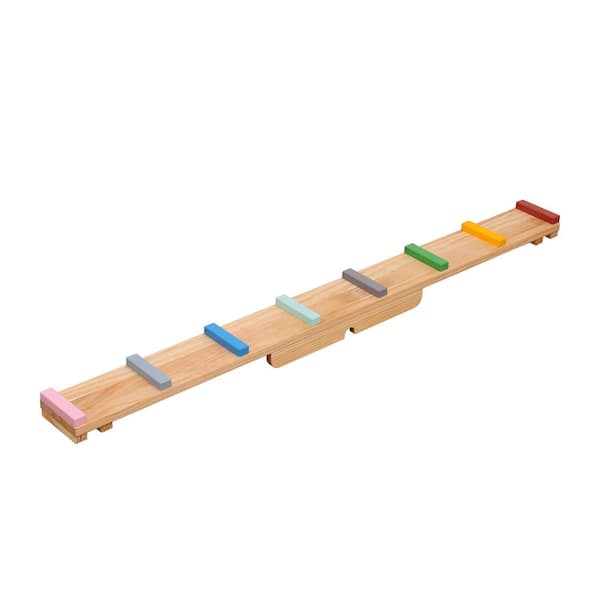 Funphix Versatile Wooden 2-In-1 Play Set See Saw and Balance Beam-Fun and Developmental Baby Toy