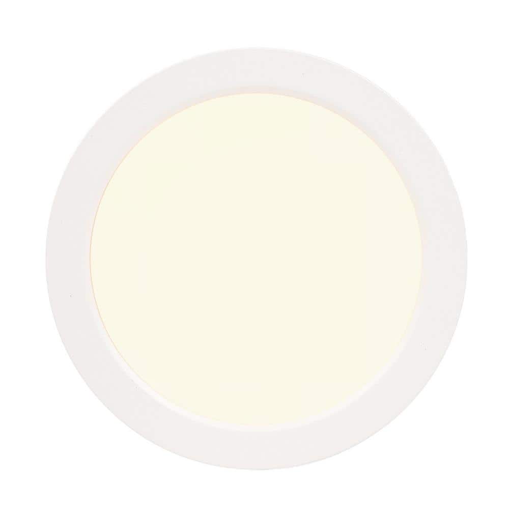 Westinghouse 5'' White LED Flush Mount Drum Ceiling Light, Energy Star