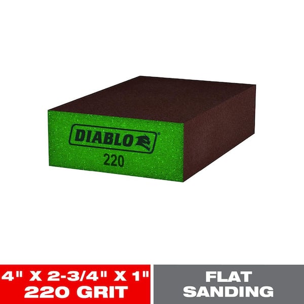 4-1/2 in. x 2-3/4 in. x 1 in. 220 Grit Ultra Fine Flat Edge Sanding Sponge