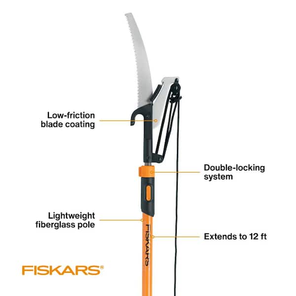 Fiskars Lightweight Extendable Tree Pruner, 7.9'–12